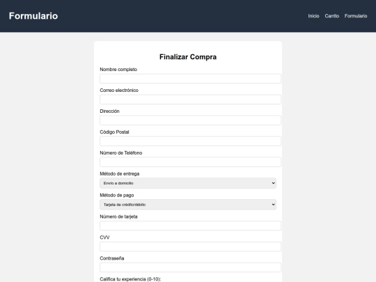 Ventas prueba 2/formulario screenshot