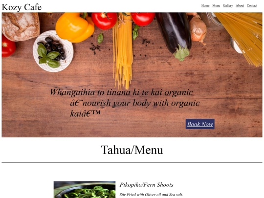 menu screenshot