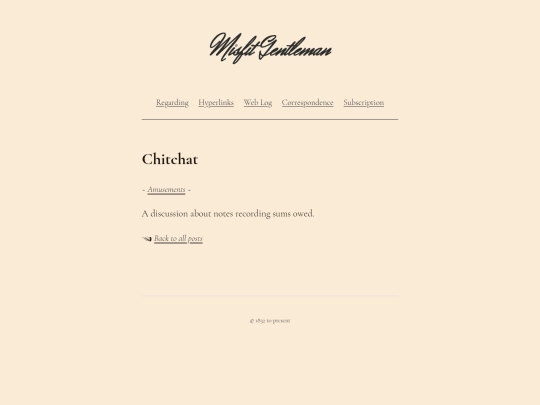 blog/chitchat screenshot