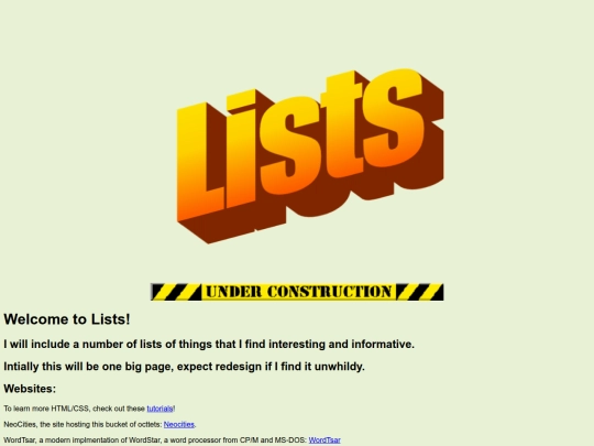Lists screenshot