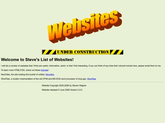 links screenshot