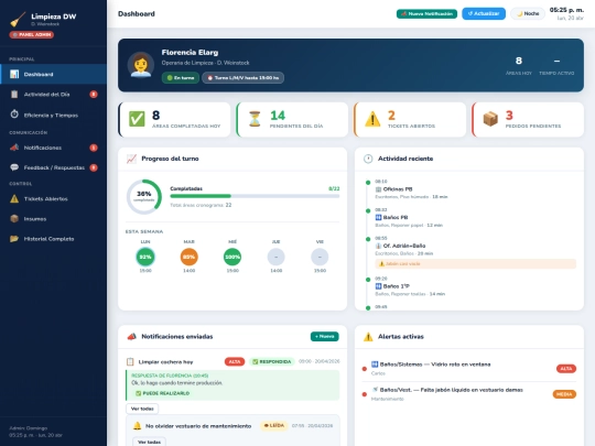 APP LIMPIEZA/admin screenshot
