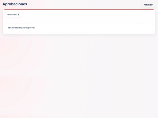 NUEVAS SOLICITUDES/aprobaciones screenshot
