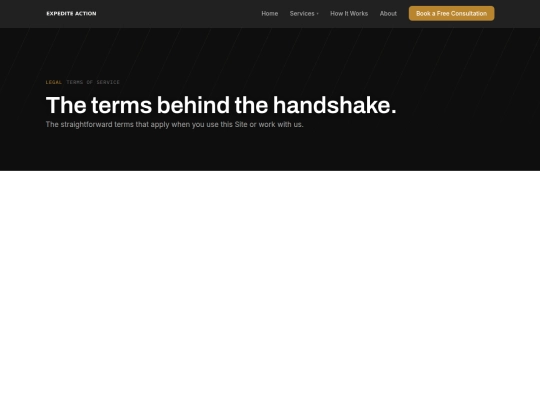expedite-action/terms-of-service screenshot