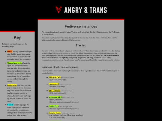 fedilist screenshot