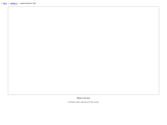 gadgets/adverbcheck screenshot