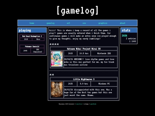 gamelog screenshot