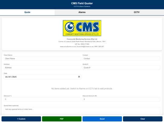 CMS_Quoter_FINAL_WORKING screenshot