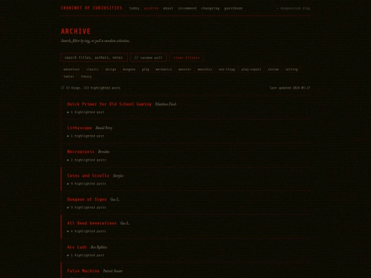 crabinet/archive screenshot