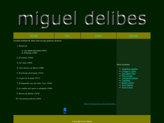 MiguelDelibes/ObrasDelibes screenshot