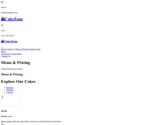 menu screenshot