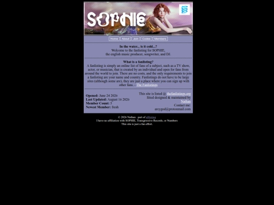 SOPHIE screenshot