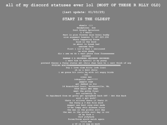 status screenshot
