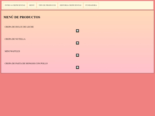html/menú screenshot