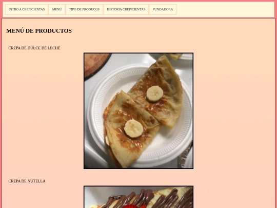 menú screenshot