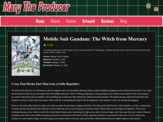 posts/reviews/show_reviews/mobile_suit_gundam_the_witch_from_mercury_season_1 screenshot