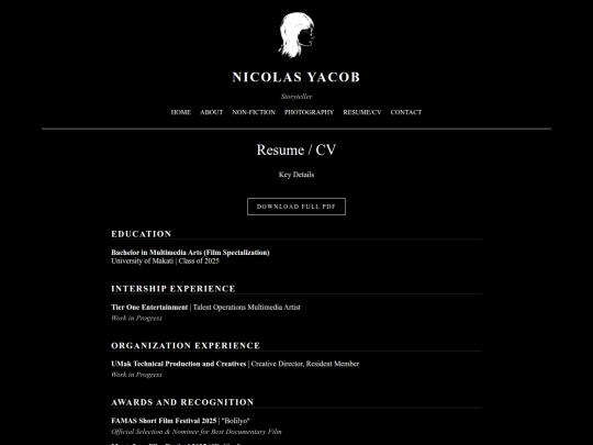 resume screenshot
