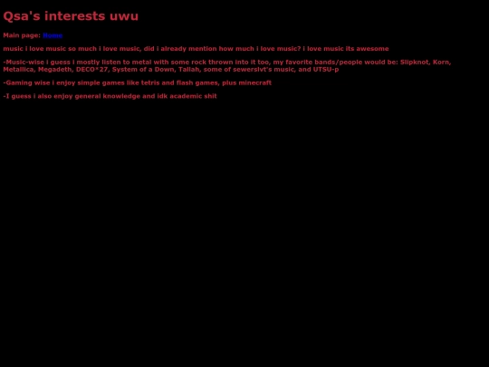 interests screenshot