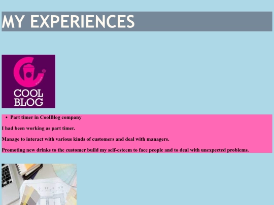 experiences screenshot