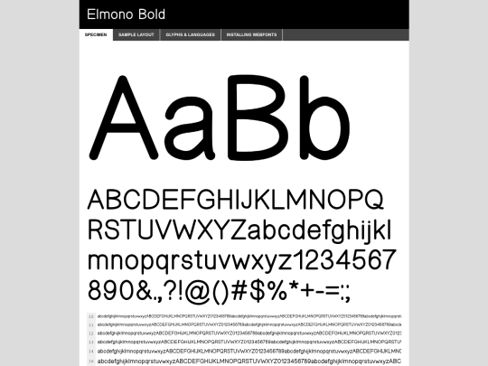 elmono font/elmono-regular-demo screenshot