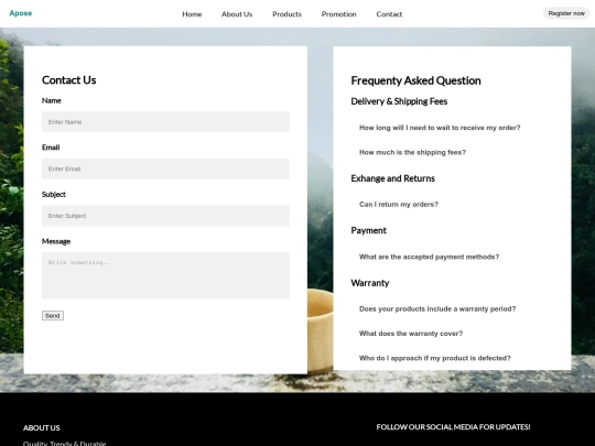 contacts-and-faq screenshot