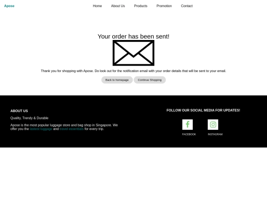 thanks-for-ordering screenshot