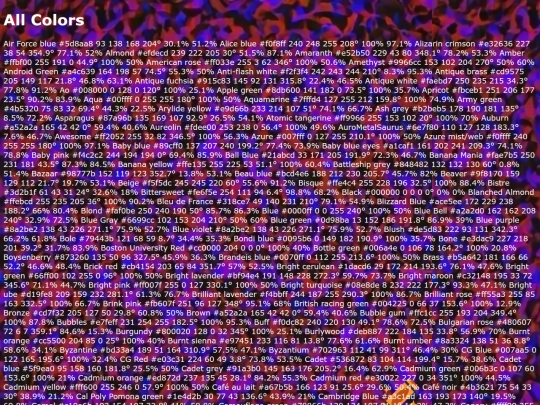 colors screenshot