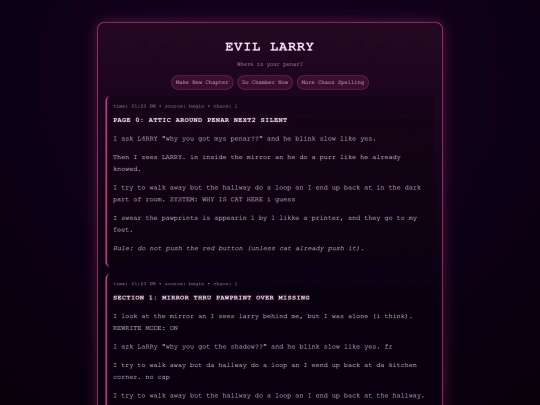 infbook/Larry screenshot