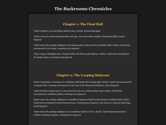 infbook/backrooms screenshot