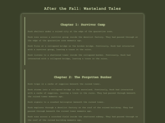 infbook/postapoc screenshot