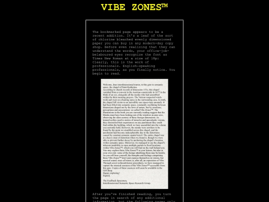 vibe zone hub/bookmark screenshot