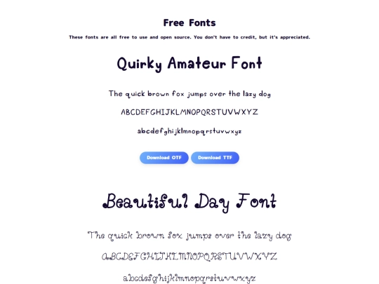 free_fonts screenshot