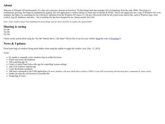 xp/xp/apps/test screenshot
