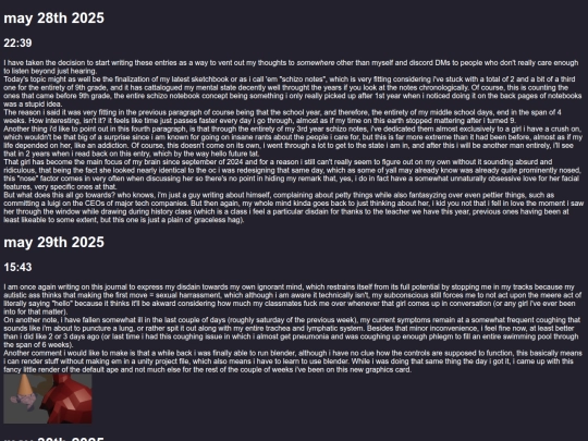 schizo/diary screenshot