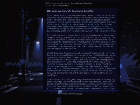 specifics/journalsetup screenshot