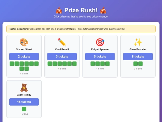 prize-rush/prizeRushBoard screenshot