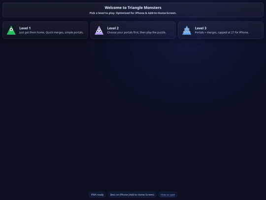 triangle-monsters screenshot