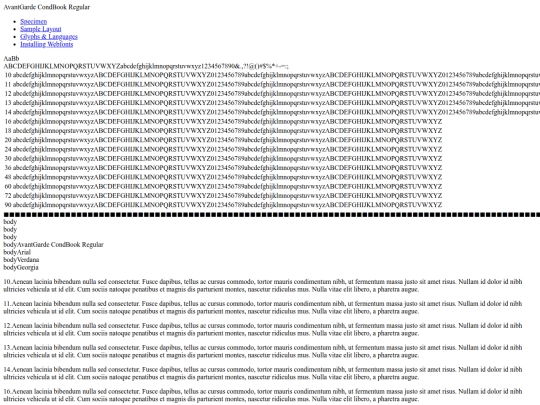 fonts/itc-avant-garde-gothic-book-condensed-demo screenshot