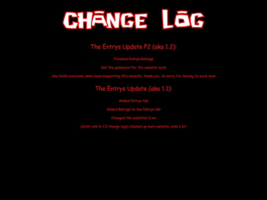 changelog screenshot