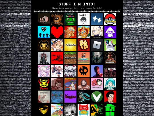 interests screenshot