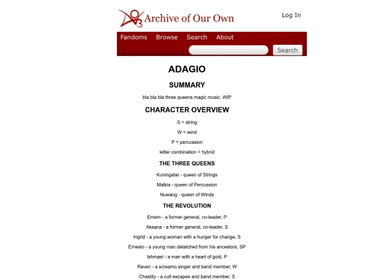 adagio screenshot
