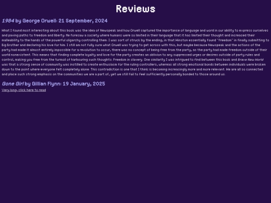 reviews screenshot