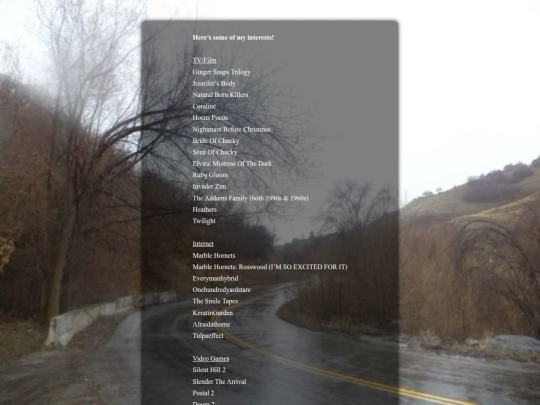 interests screenshot