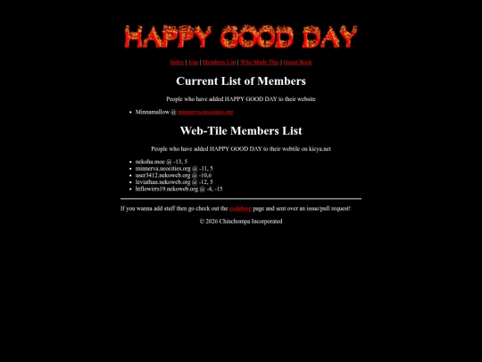 list screenshot