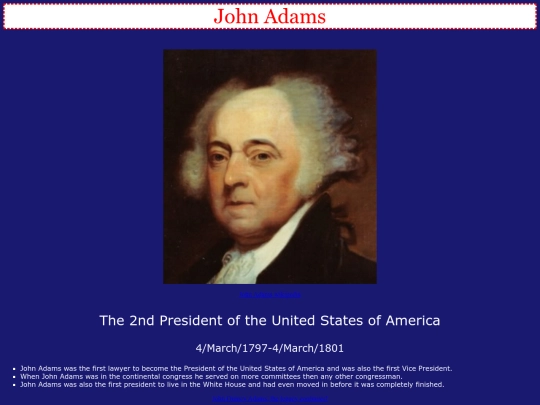 presidentprofileminiproject screenshot