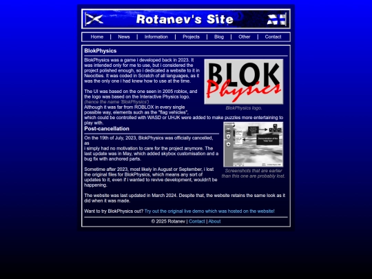 projects/blokphysics screenshot