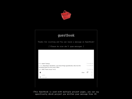 Zoopermarket/Guestbook screenshot
