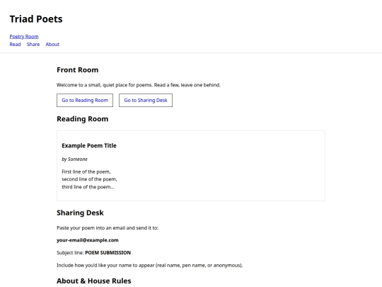 triadpoems screenshot