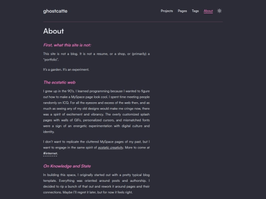 pages/about screenshot