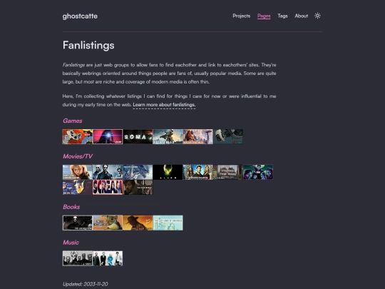 pages/fanlistings screenshot